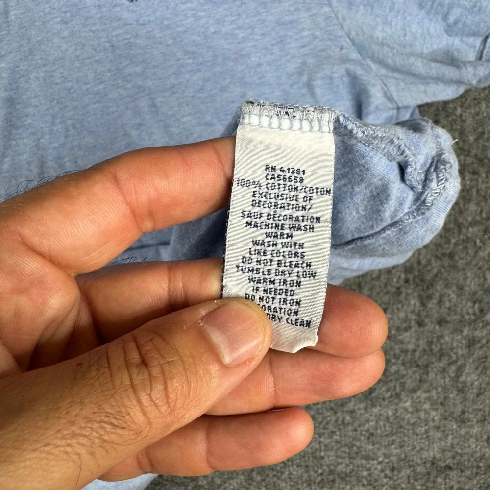 Polo Ralph Lauren T-Shirt Mens Size XXL Blue Cotton Heather Crew Neck Pony Logo